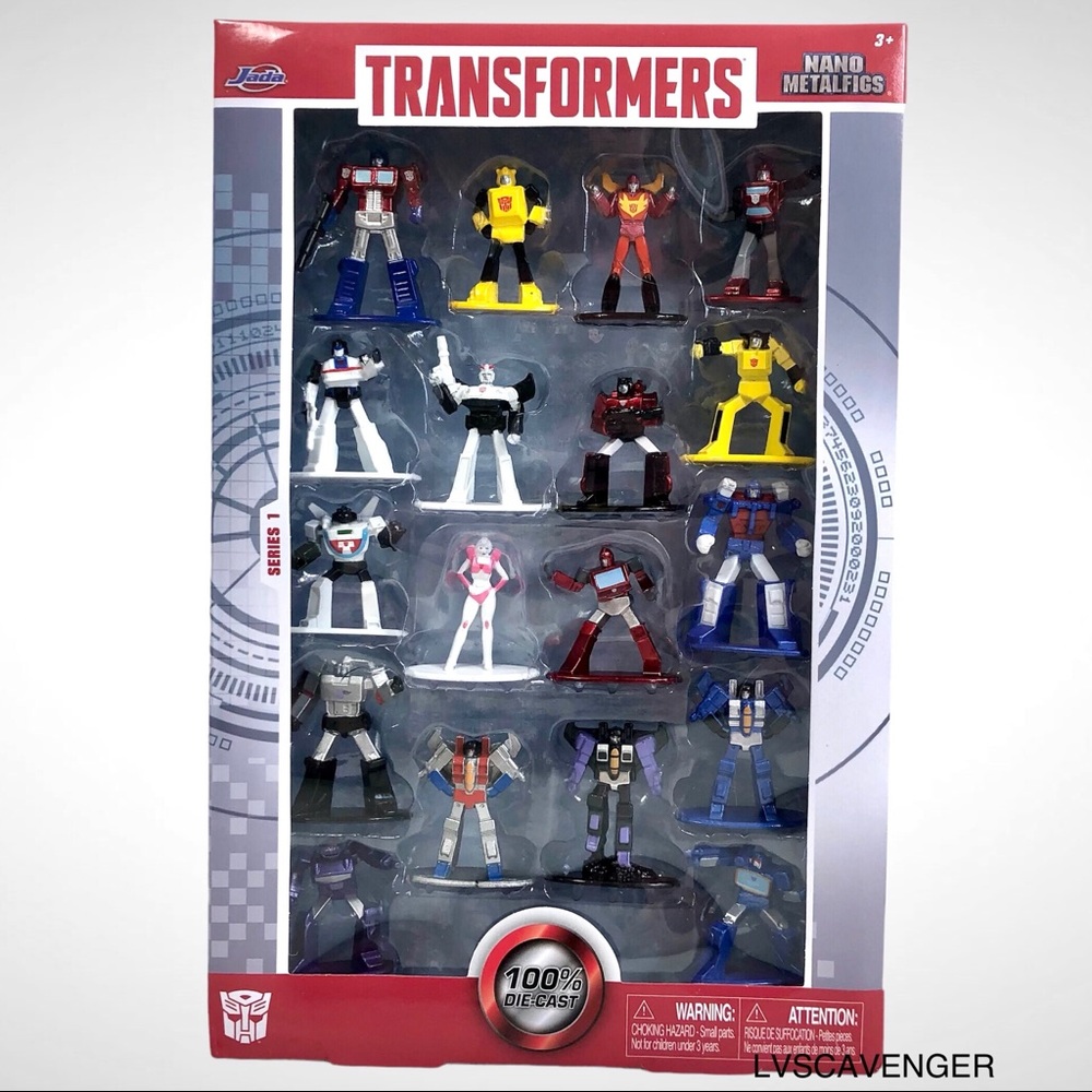 Transformers Hasbro Nano Metalfigs Die-Cast 18 Figures Collector's Set Jada 2022